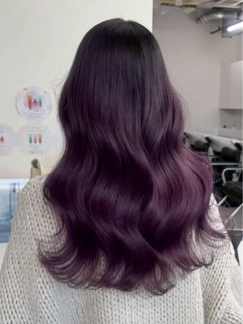 ロング ハイライト レイヤーカット ヘアカラー トリートメント ⚜️バレイヤージュの 小池柚葉⚜️のヘアスタイル