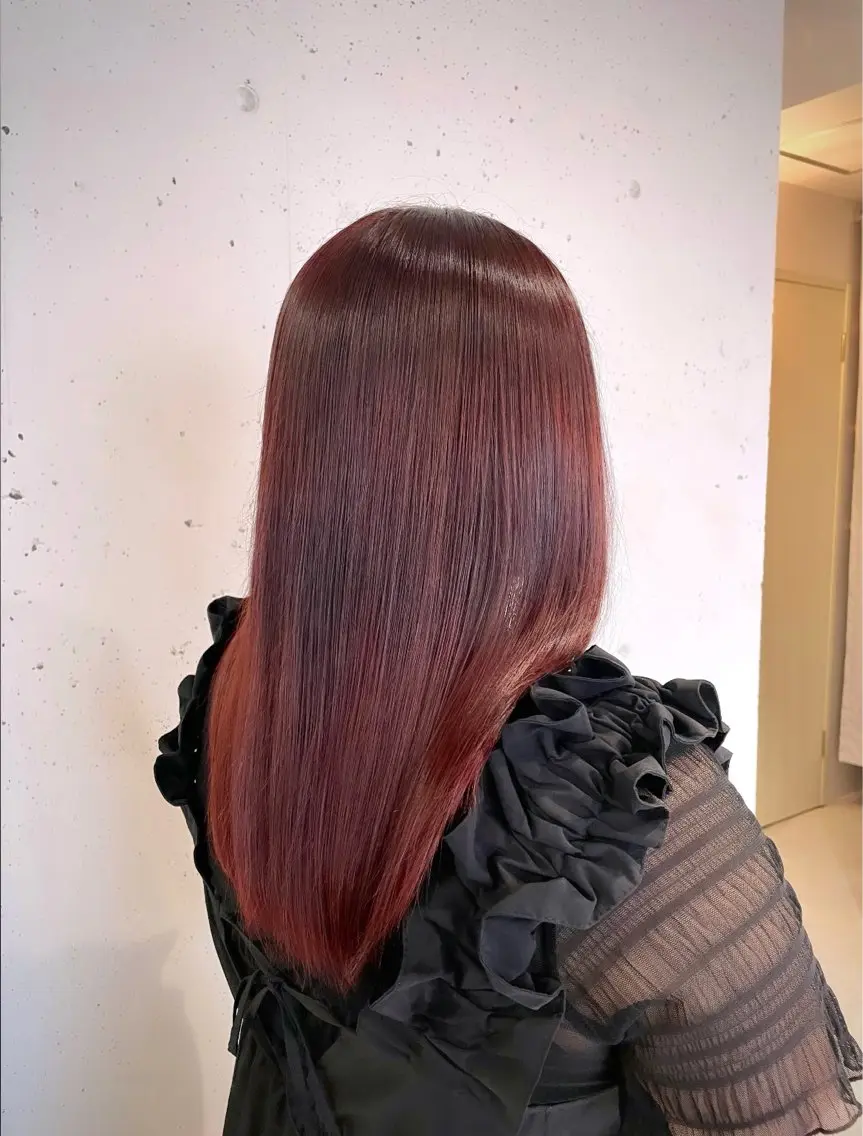 セミロング カラー ヘアカラー トリートメント tim hinaのヘアスタイル