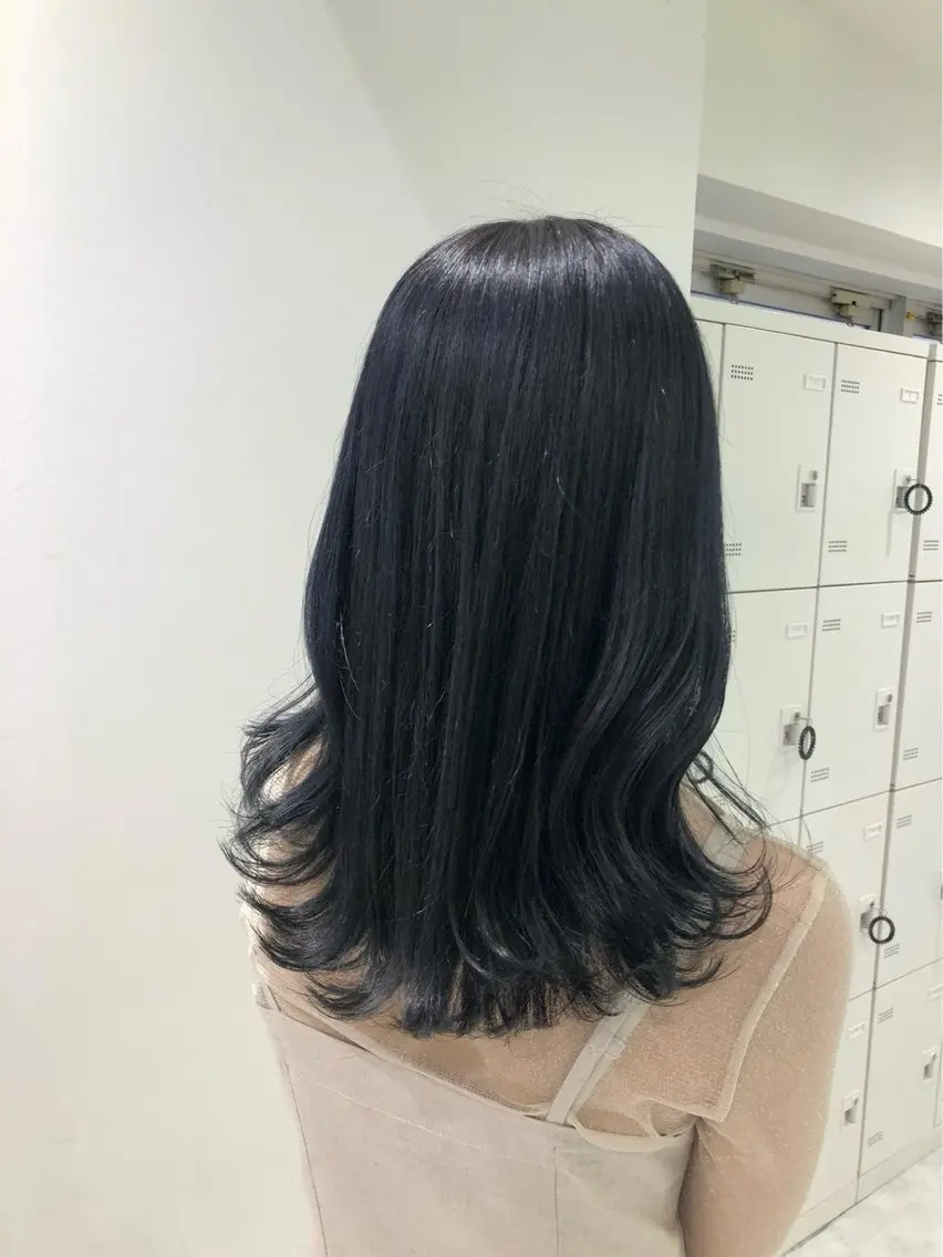セミロング カラー ヘアアレンジ Over hair_ misakiのヘアスタイル