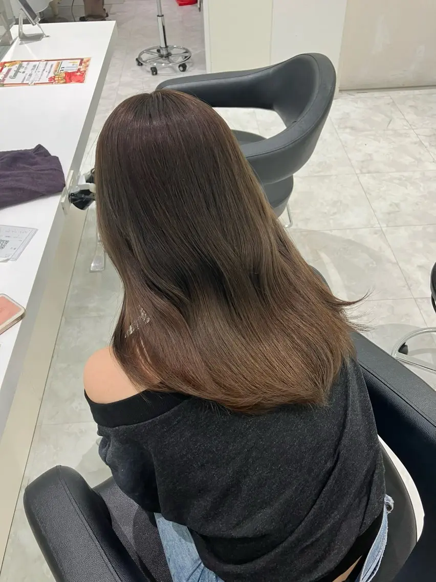 ロング カラー ヘアアレンジ 💓色落ちまで綺麗な 垢抜けカラー💓のヘアスタイル