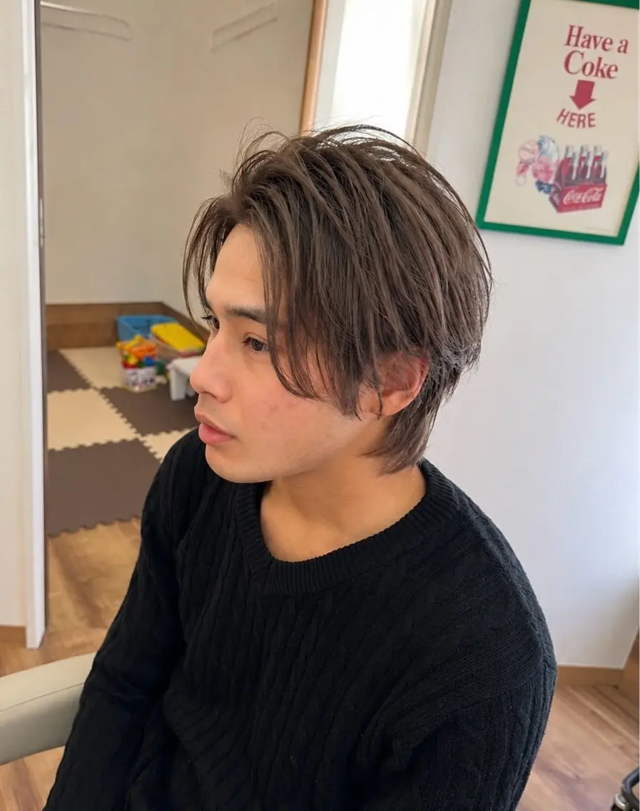 ミディアム カット ヘアカラー トリートメント 艶髪カラー/髪質改善 細貝 舞利のヘアスタイル
