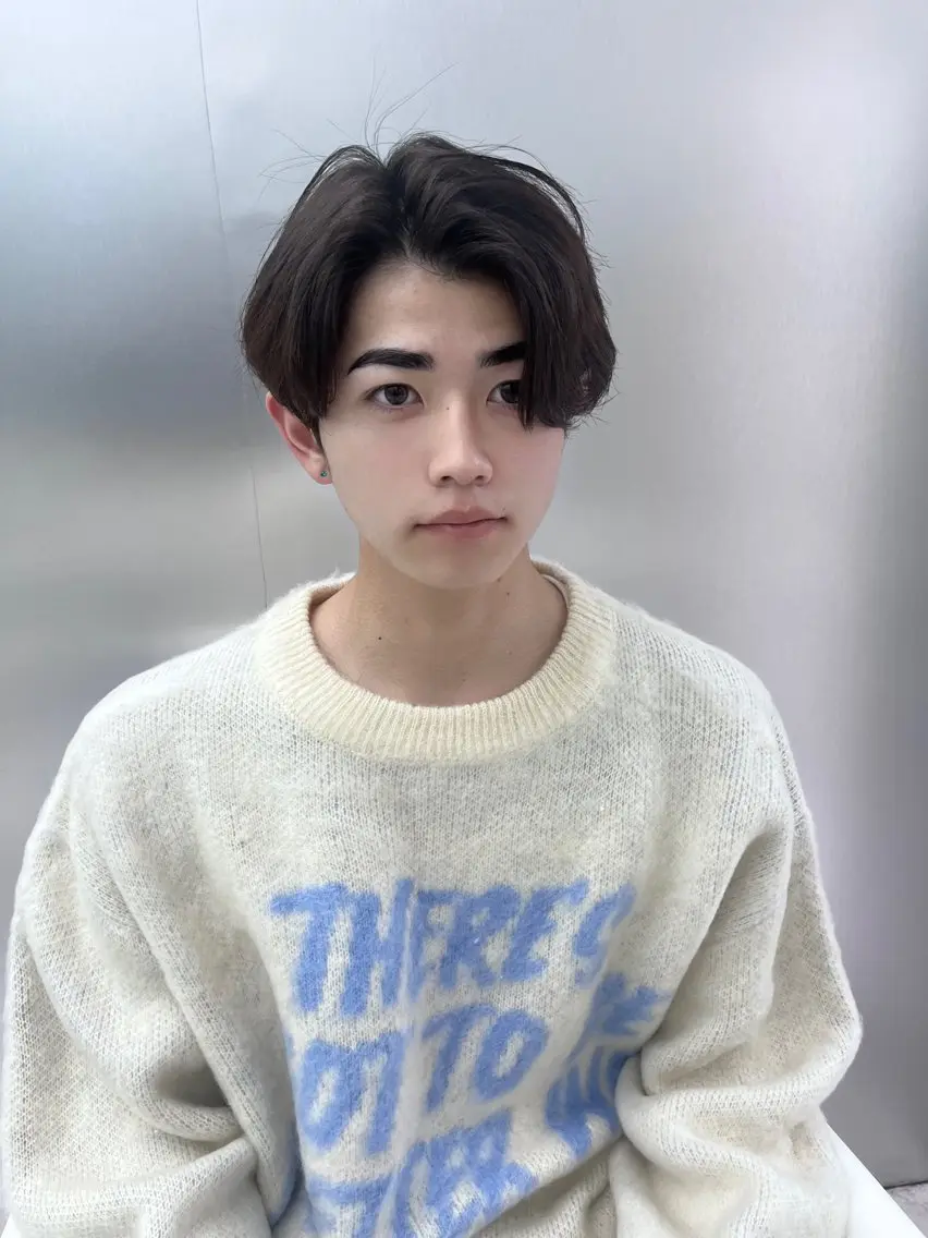 ショート パーマ メンズ カット パーマ 大阪韓国メンズ特化 LUNAのヘアスタイル