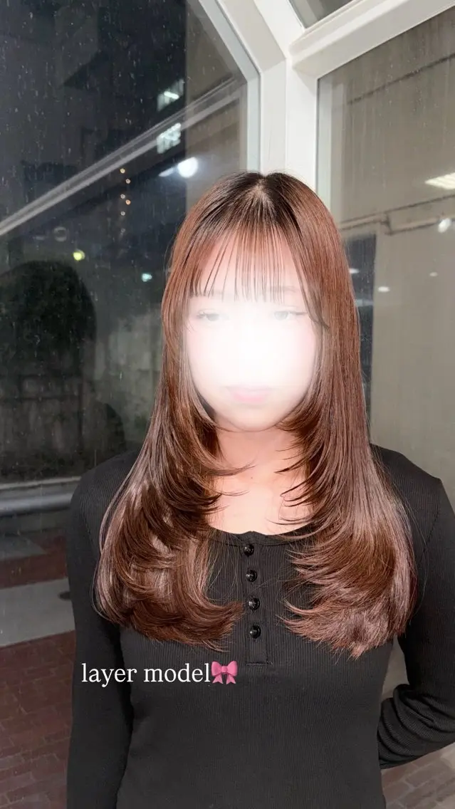 ロング レイヤーカット 内倉 侑空のヘアスタイル