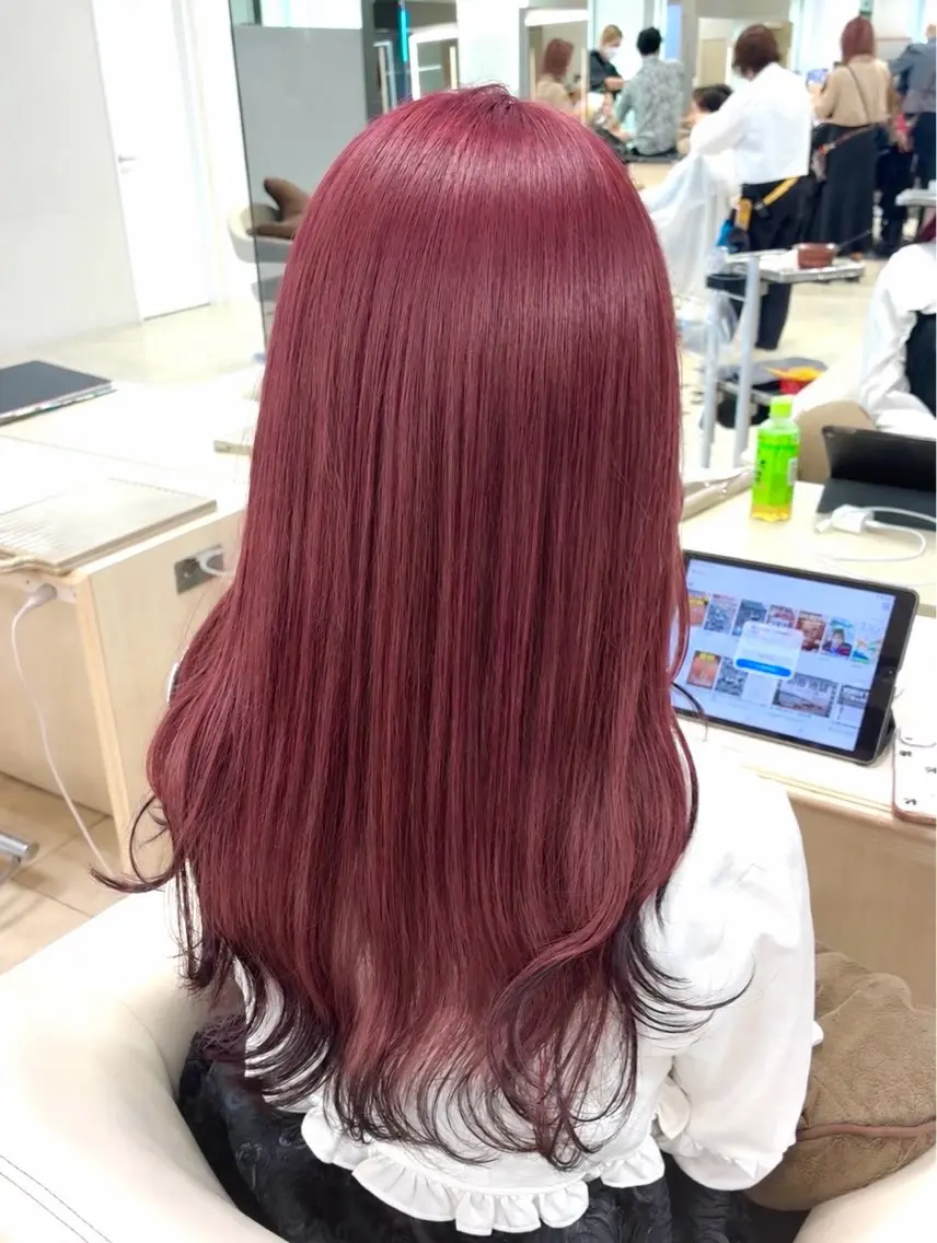 ロング カラー カット ヘアカラー トリートメント 暖色/ブリーチカラー 🎀 M i k uのヘアスタイル