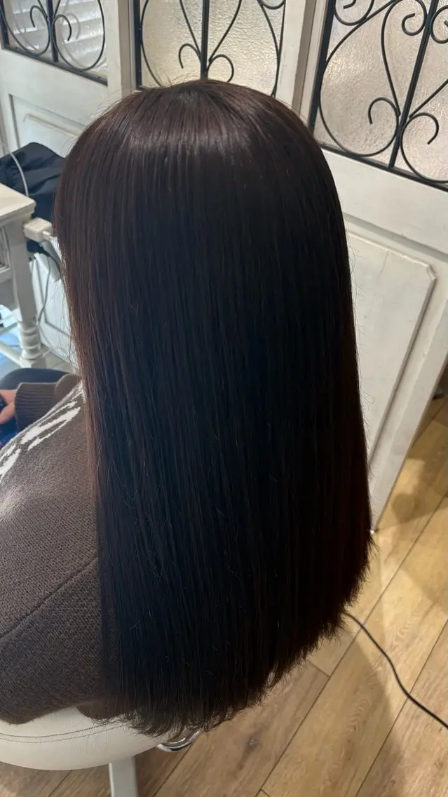 セミロング カラー カット ヘアカラー 似合わせ 顔周りYUUGAのヘアスタイル