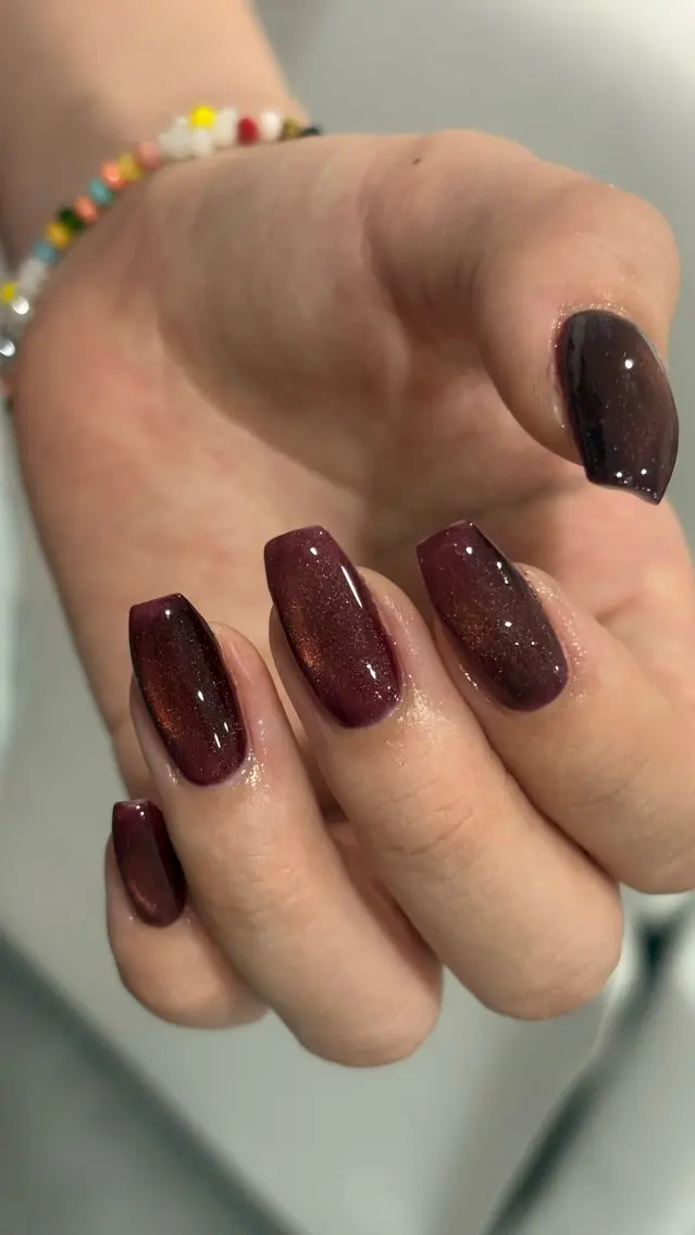 ネイル マグネットネイル 赤色 🪻hina🪻 filonnailのネイルデザイン