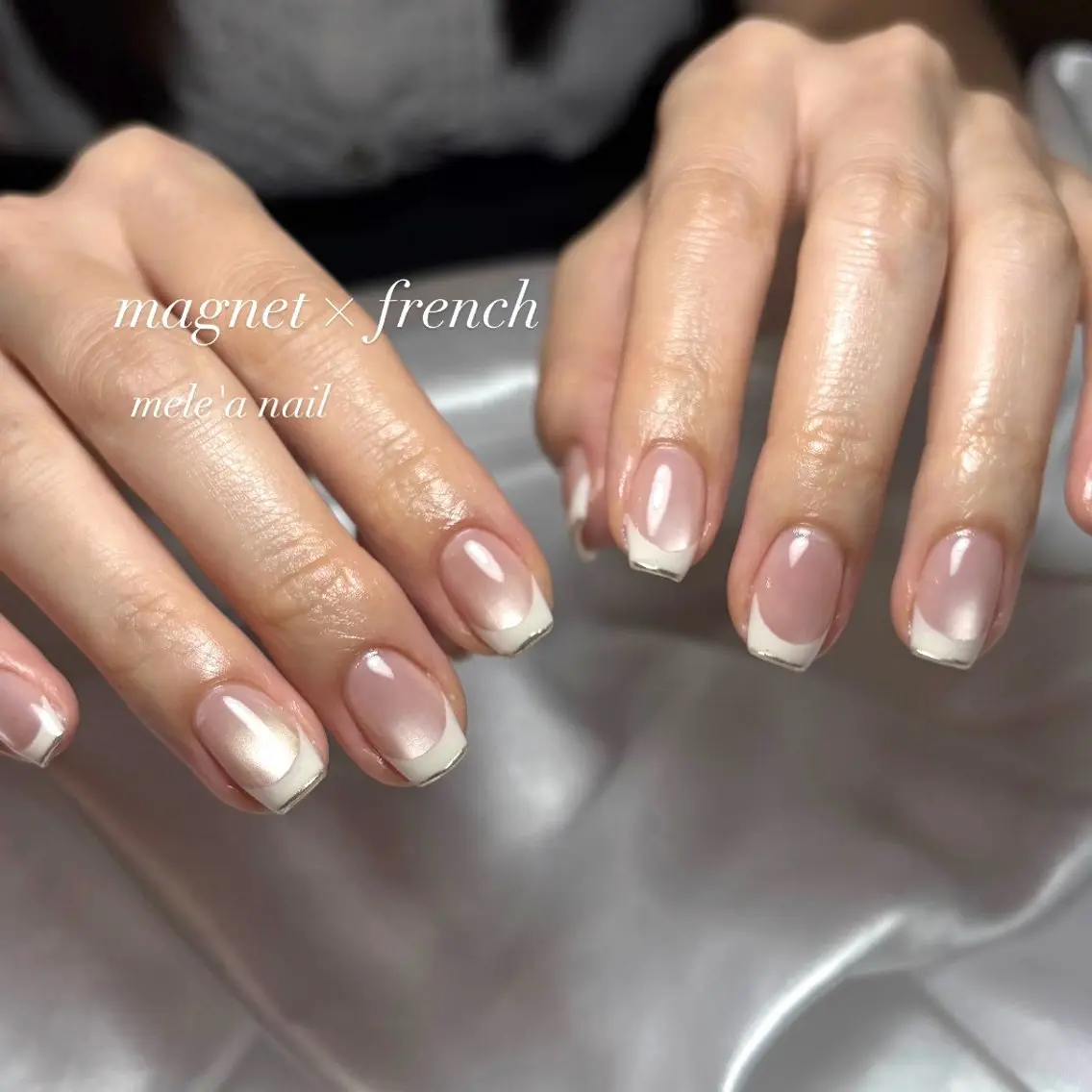 ネイル フレンチネイル マグネットネイル Mika meléa nailのネイルデザイン