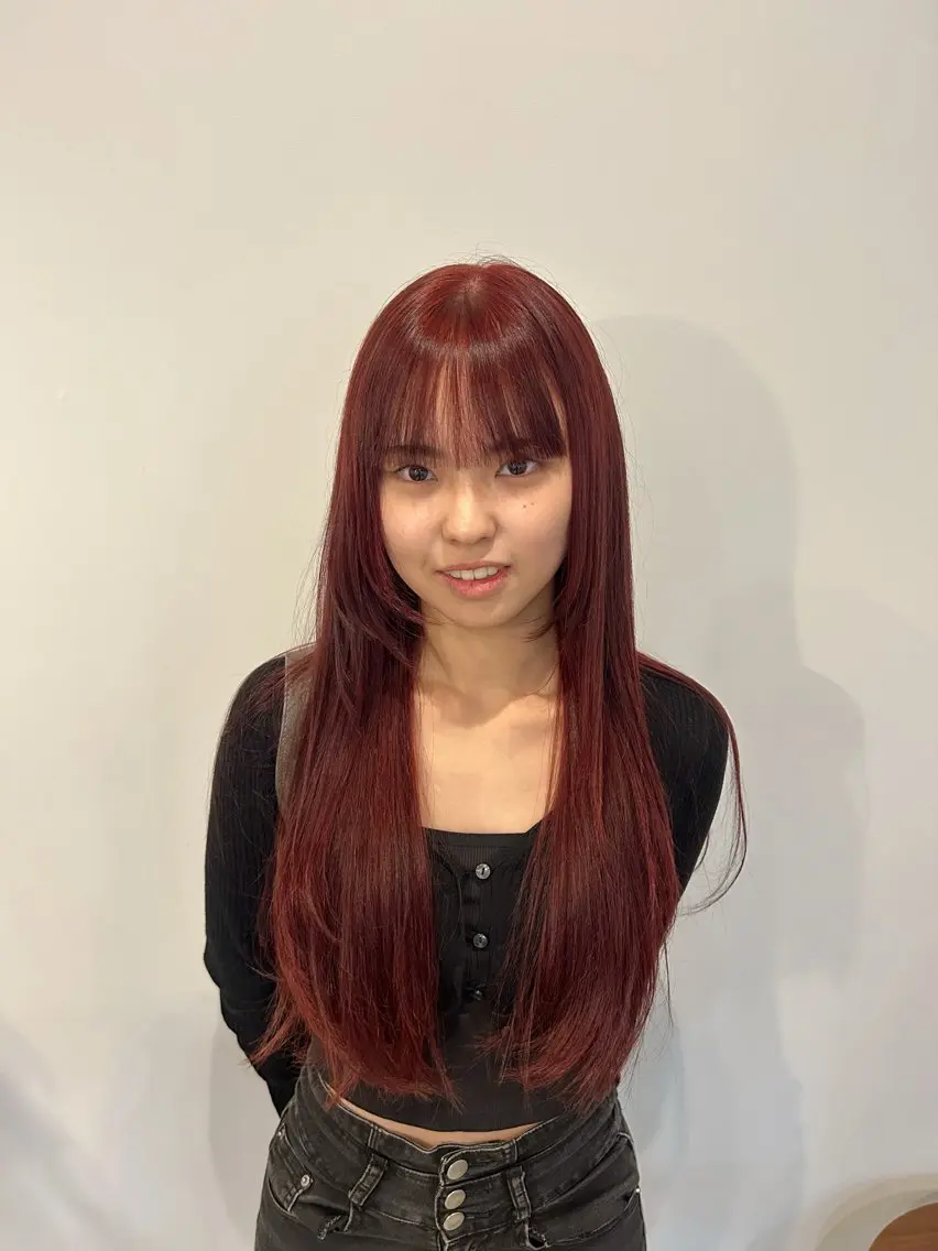 ロング カラー ヘアカラー 川端 明莉のヘアスタイル