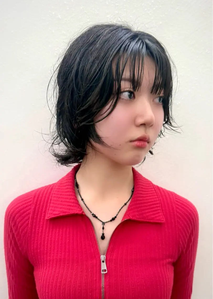 ミディアム パーマ カット パーマ トリートメント 似合わせレイヤー/ ケアパーマ/高倉のヘアスタイル