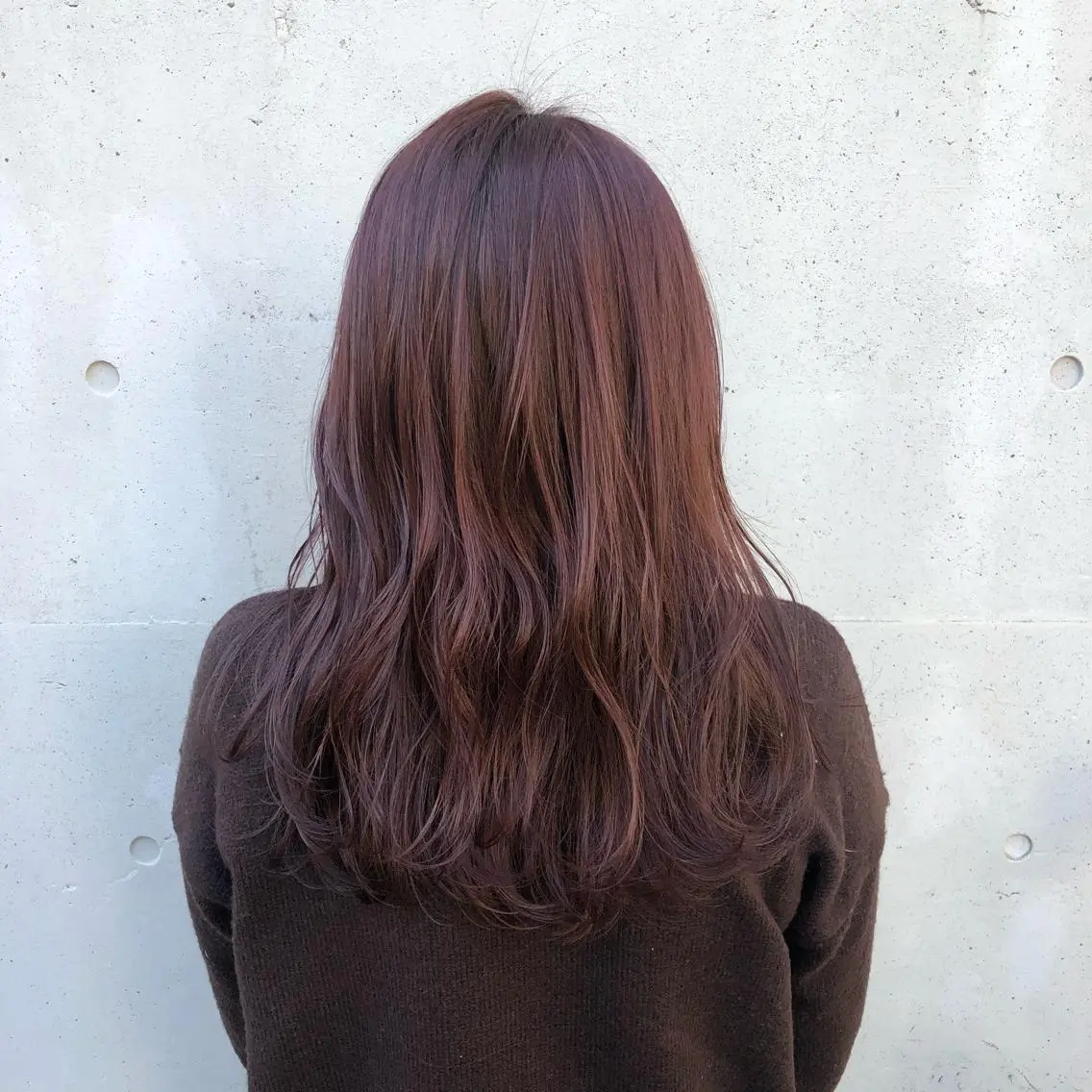 ロング カラー ラベンダーカラー レッドカラー カット ヘアカラー トリートメント 酸性縮毛矯正🧴韓国 レイヤー/髪質改善のヘアスタイル