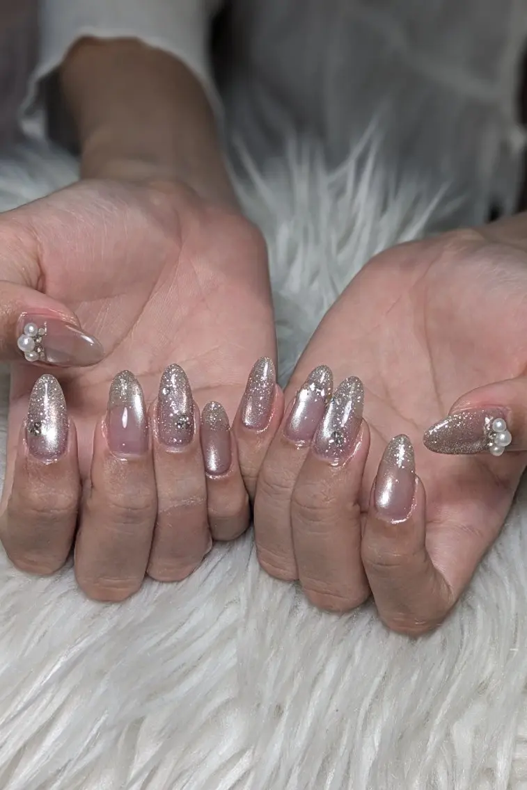 ネイル フラッシュネイル マグネットネイル シンプルネイル ワンホンネイル ハンドネイル m&pPrivate nailsalonのネイルデザイン