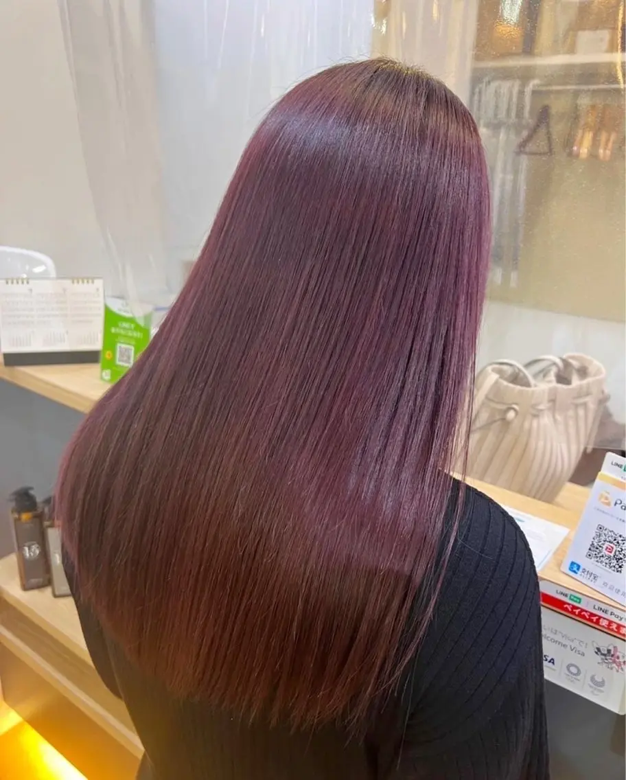 カラー レッドカラー 長島 大翔のヘアスタイル