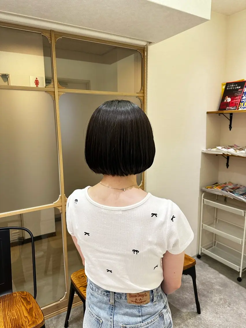カラー ボブ カット ヘアカラー トリートメント 和泉市／mahae 吉田のヘアスタイル