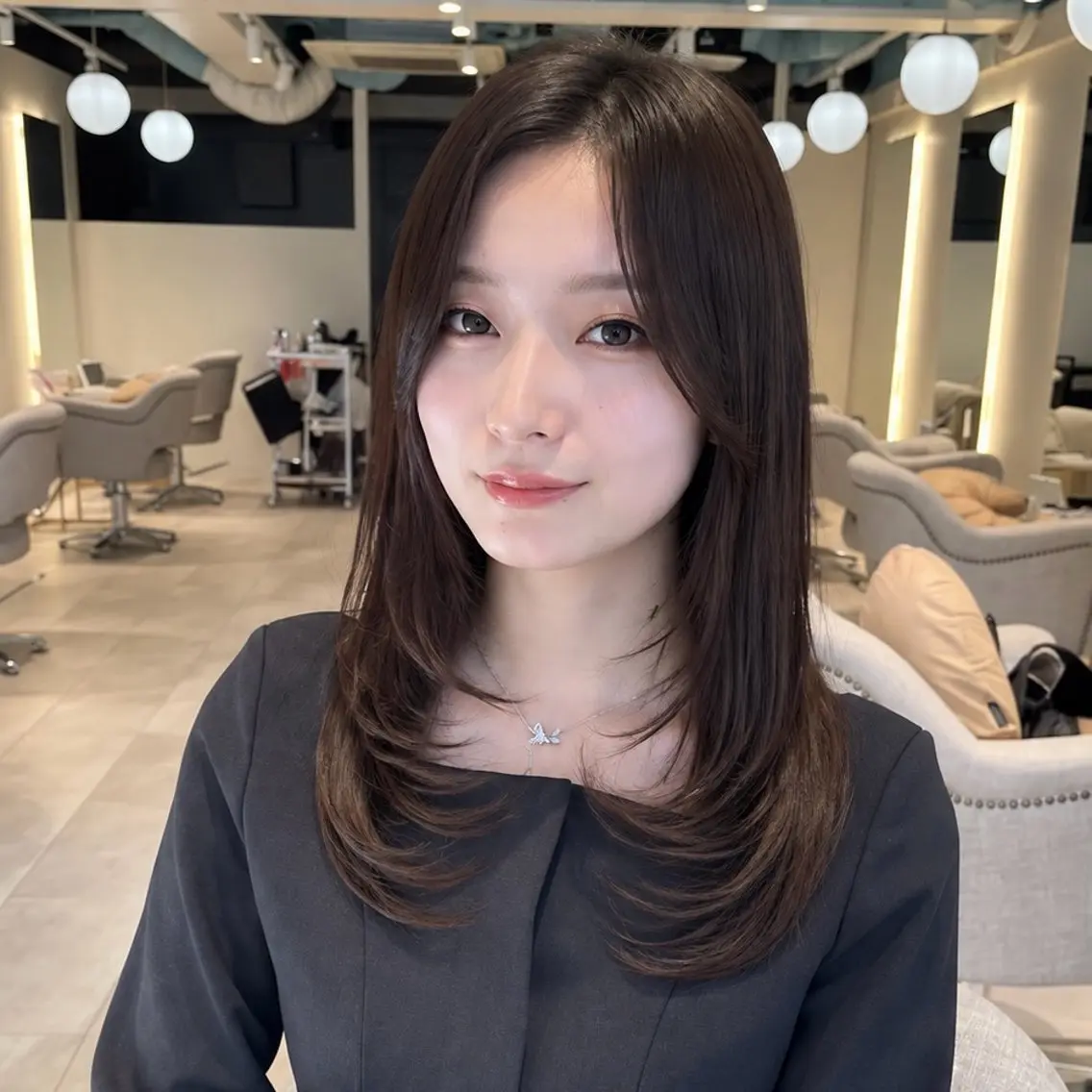 ロング カット トリートメント メンズ/レディース ◎  根本 彩永のヘアスタイル