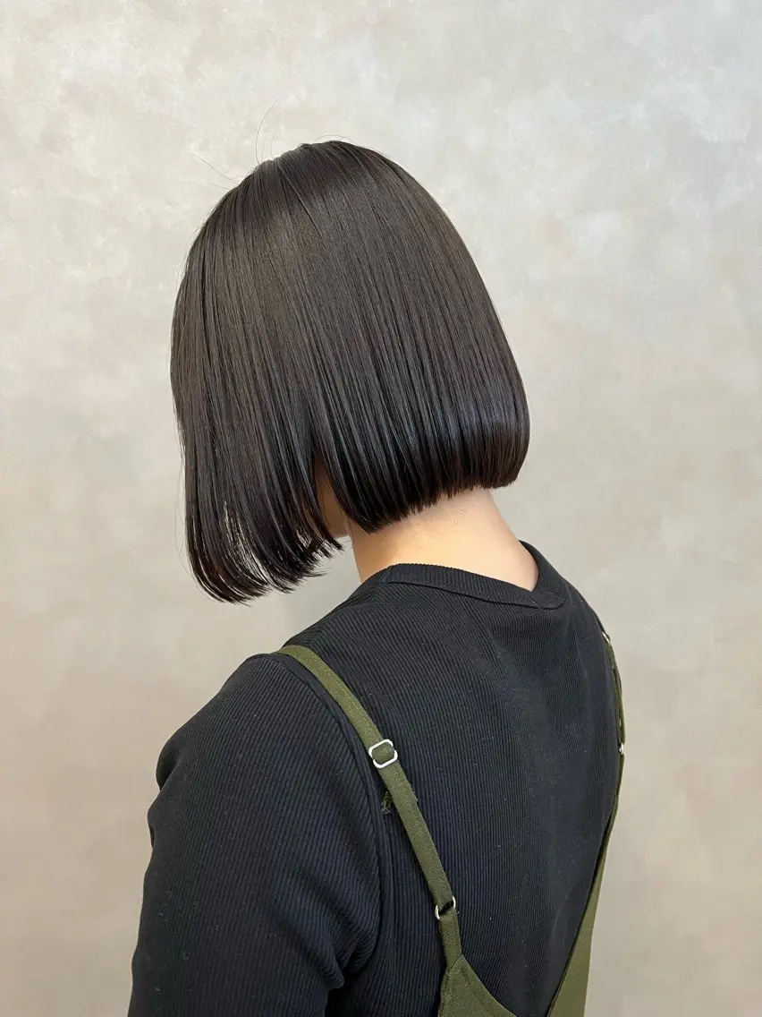 ショート パーマ ボブ 髪質改善 縮毛矯正 カット 縮毛矯正 Naru┆川西能勢口 ┆髪質改善サロンのヘアスタイル