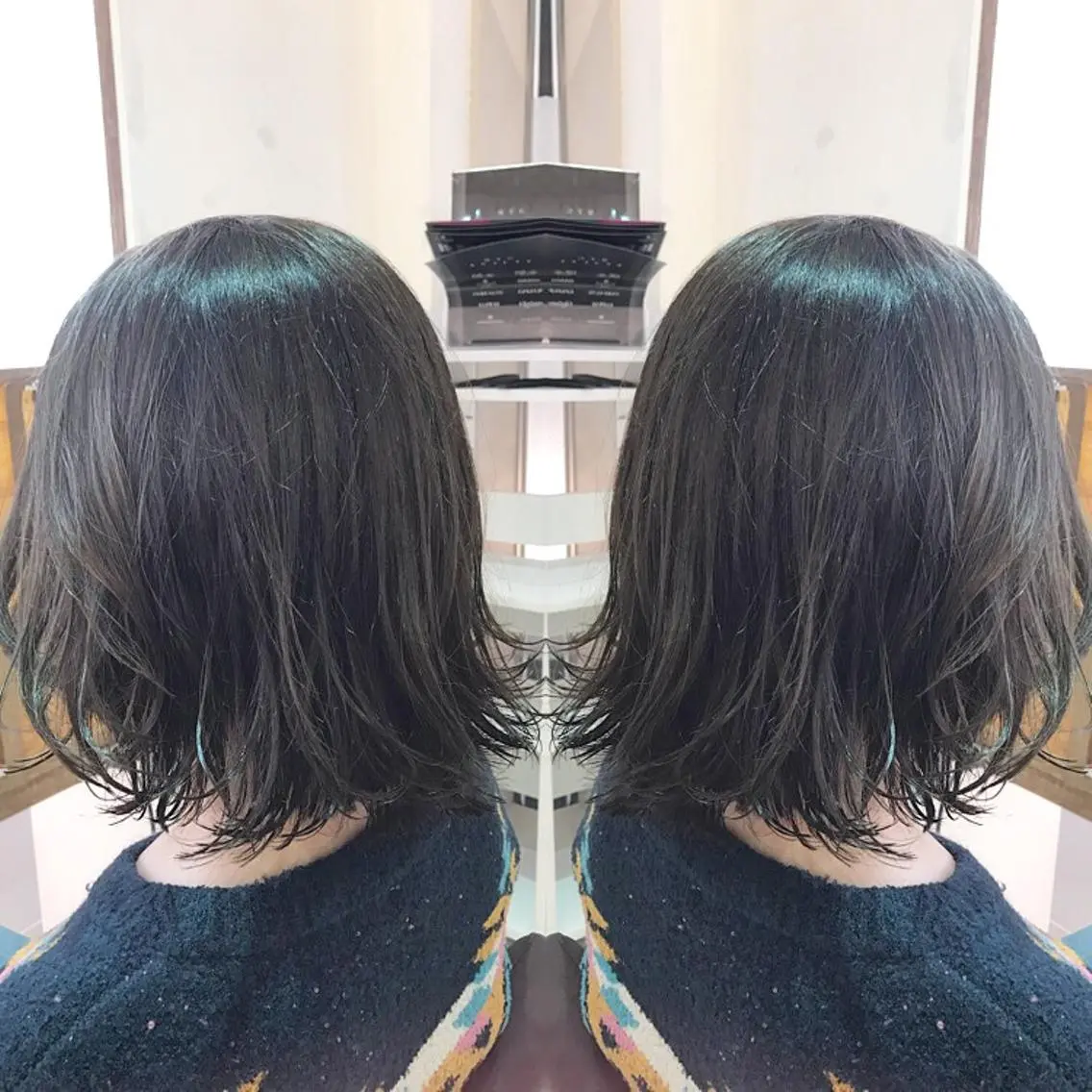ショート ミディアム カラー 切りっぱなしボブ グレージュ ボブ 青木 茂樹⭐️ 透明感カラーのヘアスタイル
