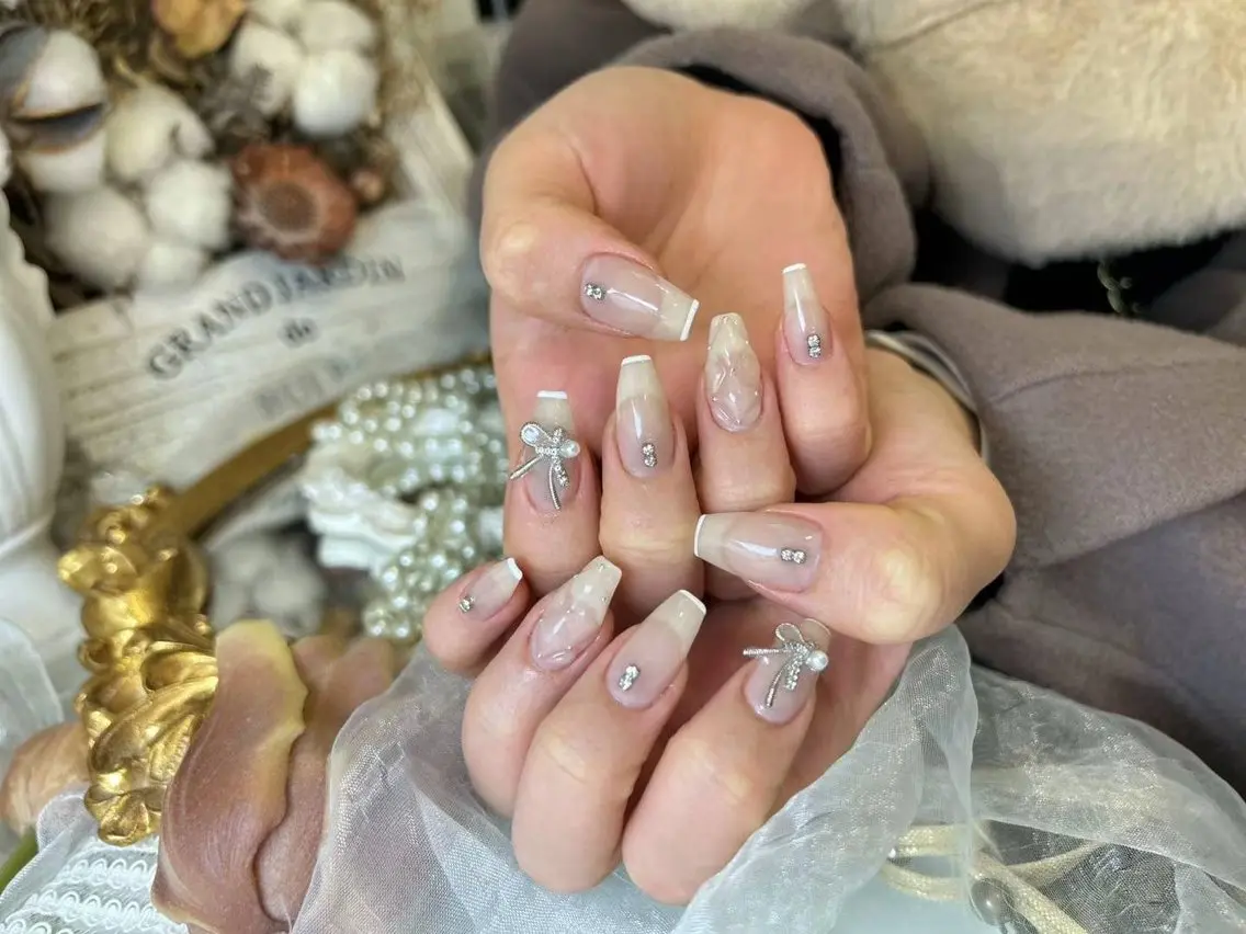 ネイル アートネイル クリアネイル フラワーネイル フットネイル ジェルネイル Babarla nailのネイルデザイン