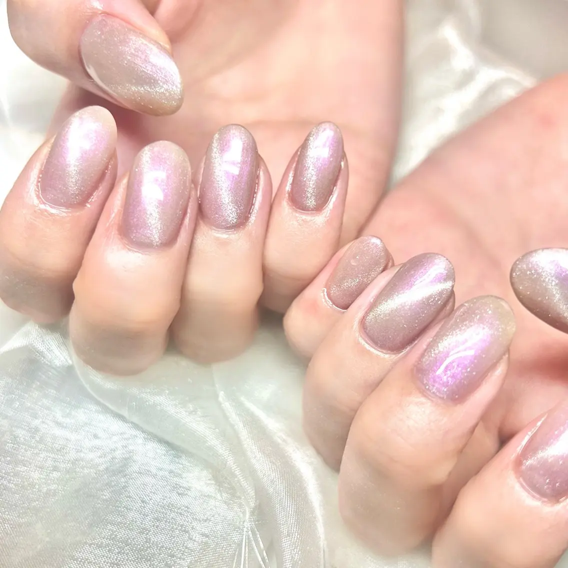 ネイル アートネイル オーロラネイル ジェルネイル 韓国ネイル ロングネイル ハンドネイル clover nailのネイルデザイン
