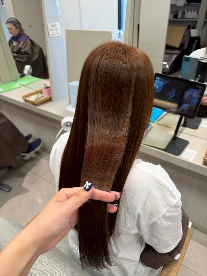 ロング カラー ヘアカラー トリートメント ヘアカラー推💫永尾 胡桃のヘアスタイル