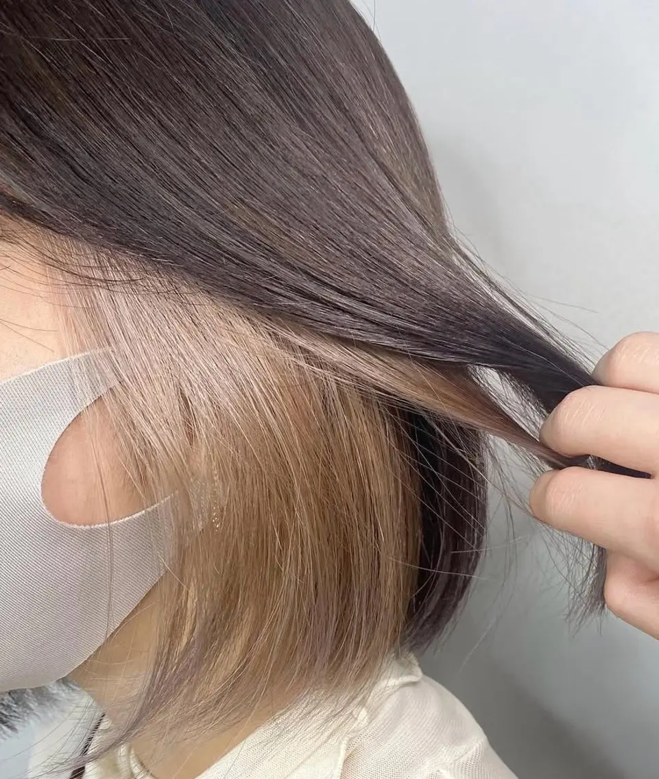 ミディアム カラー ヘアカラー トリートメント 透明感カラー/ 髪質改善/サクラ🌸のヘアスタイル