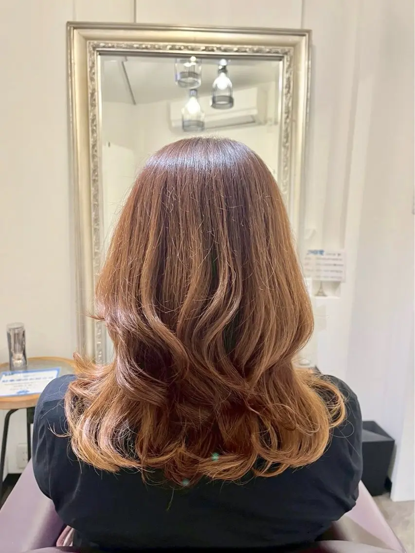 ミディアム カラー ヘアカラー 奥村 みさのヘアスタイル