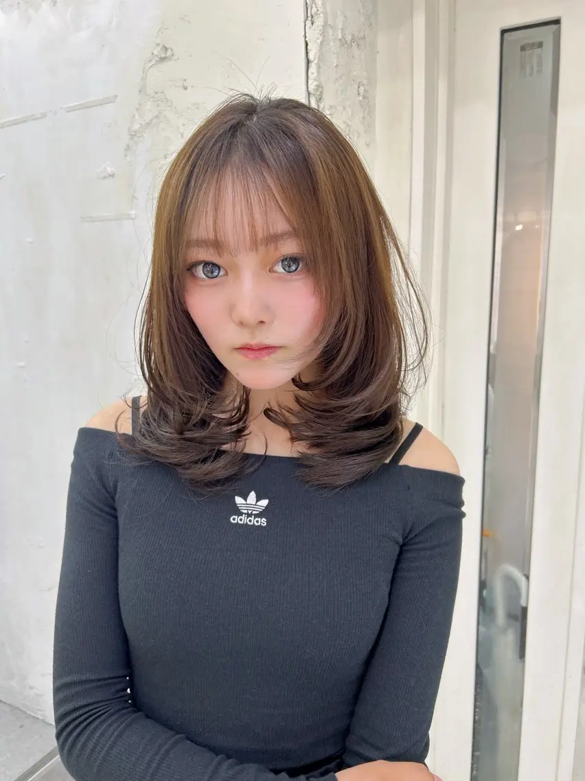 ミディアム レイヤーカット カット トリートメント レイヤー/エクステ alpha下妻のヘアスタイル