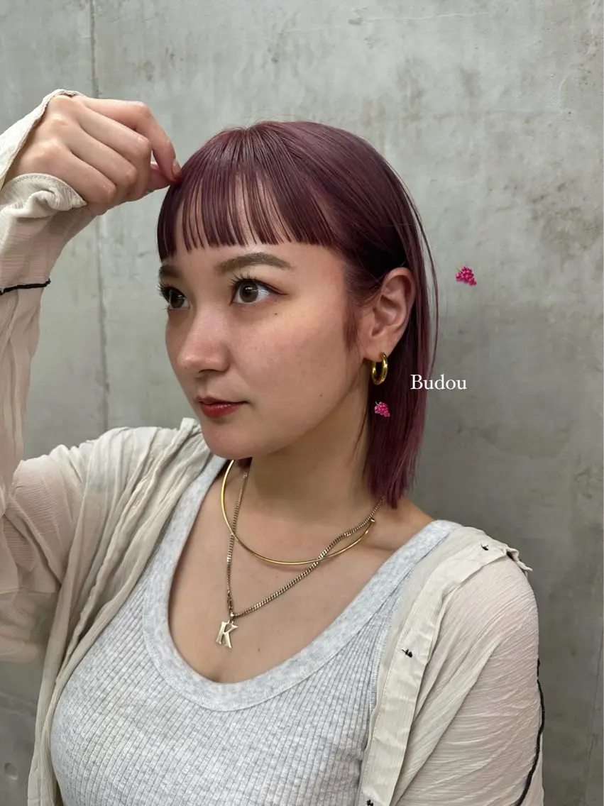 ミディアム 顔周りカット ヘアカラー 🤎𝐌𝐚𝐨⌇ お悩み解決美容師🤎のヘアスタイル