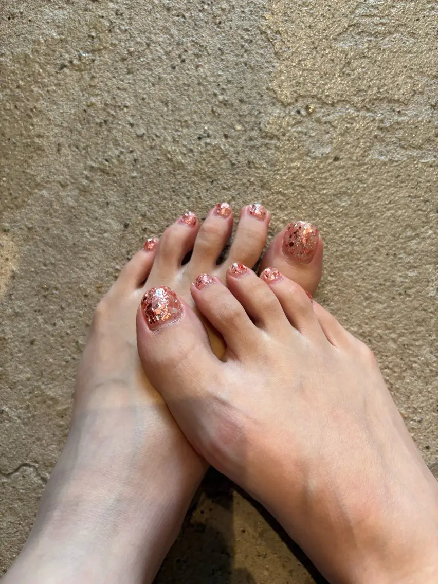 👣フットジェルネイル（ワンカラー）♡ご新規様オフ無料♡の写真