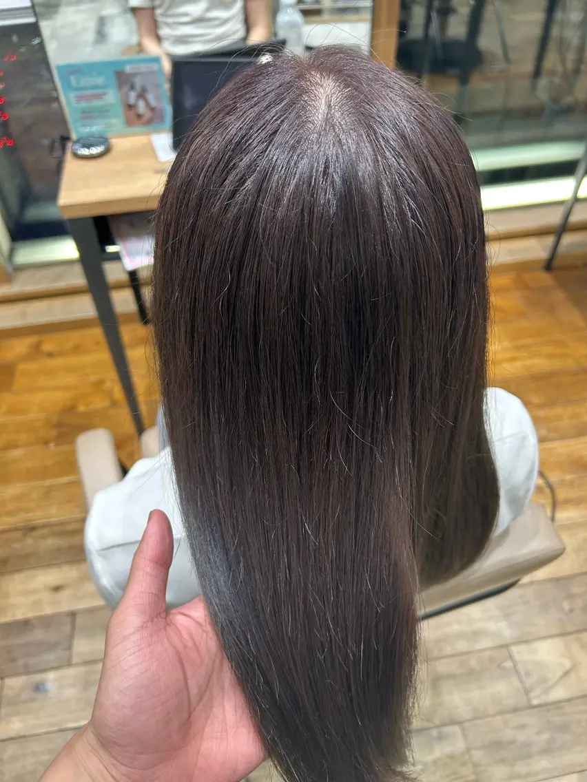 ロング カラー ヘアカラー トリートメント ヘッドスパ 透明感カラー 大工廻あすやのヘアスタイル