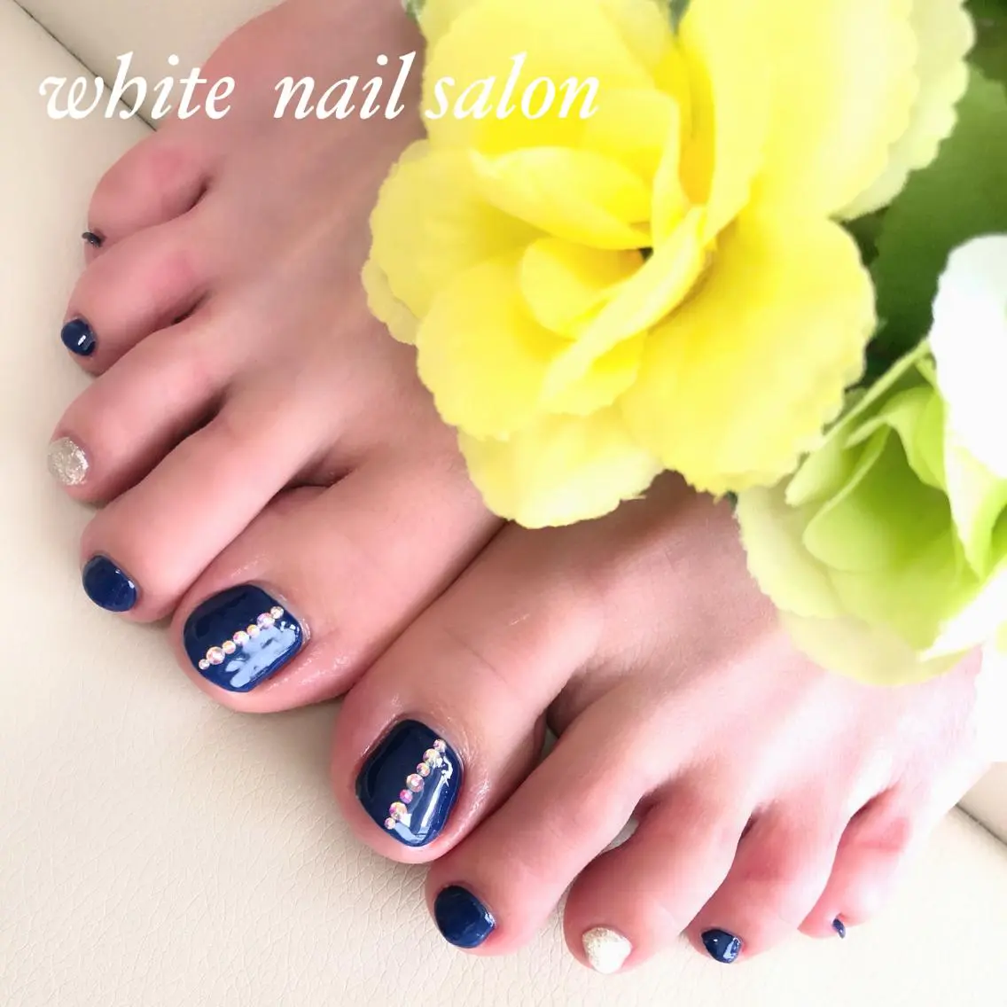 ネイル アートネイル フットネイル フレンチネイル ジェルネイル ハードジェル white nail salonのネイルデザイン