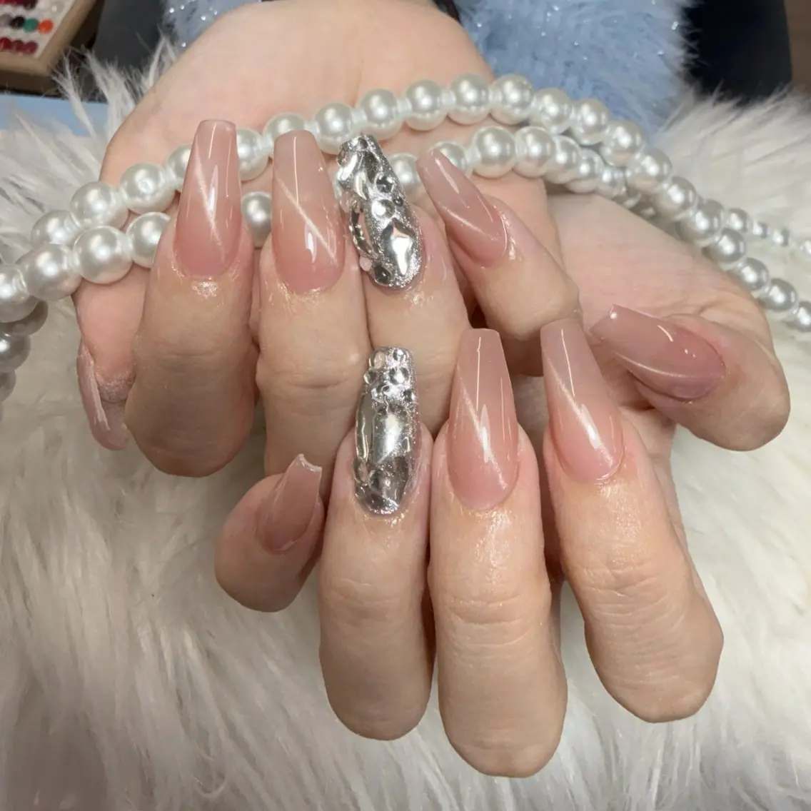 ネイル ハンドネイル 🎀nana🫧 ワンホンネイル🎀のネイルデザイン