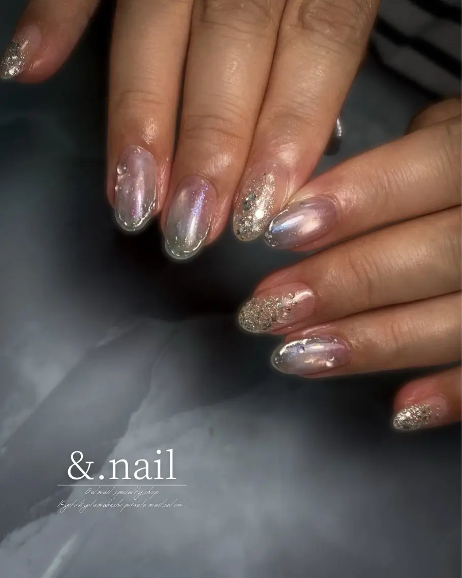 ネイル ハンドネイル &.nail/ ニュアンス/持込み可のネイルデザイン