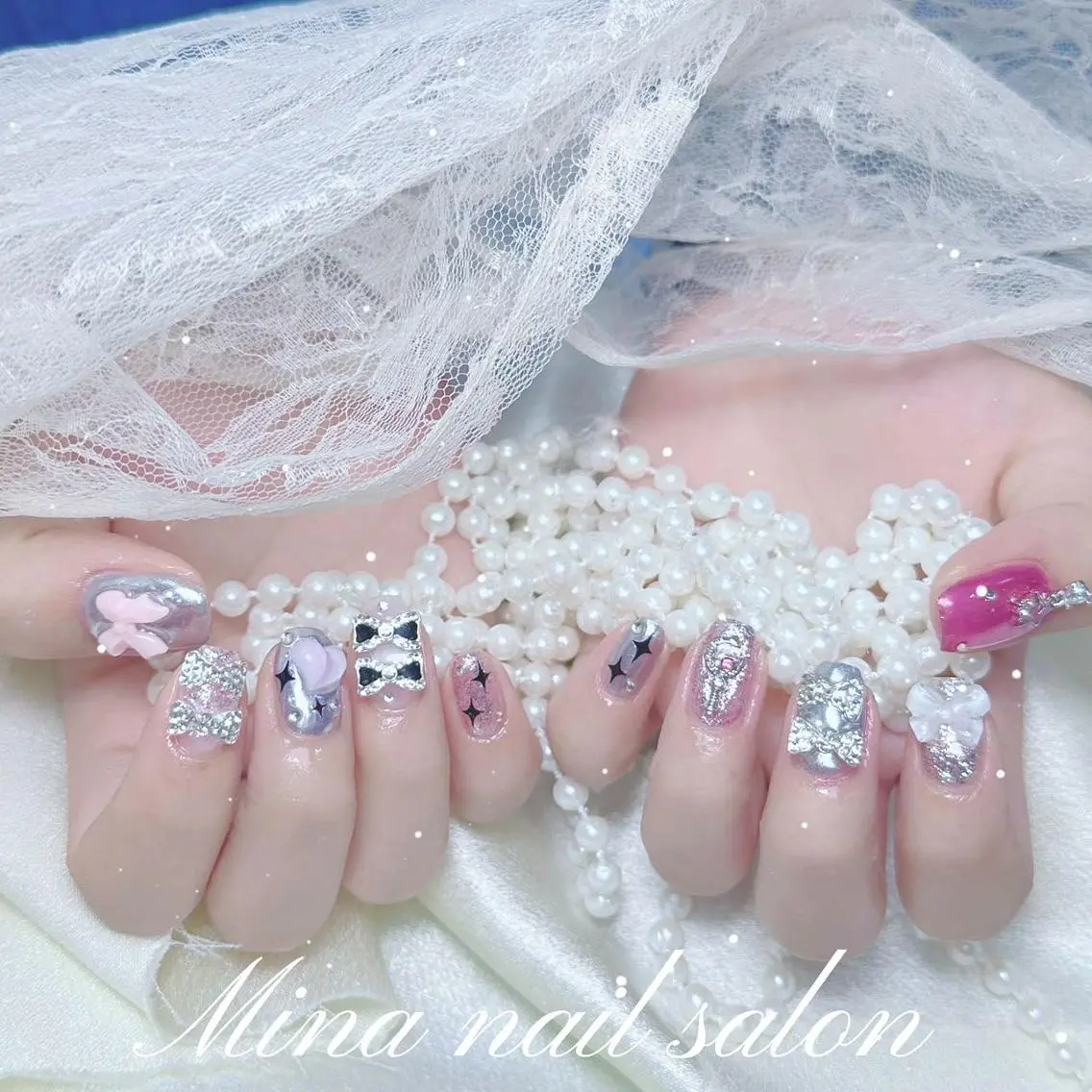 ネイル 🎀ゆうず 𝜗𝜚 ྀིのネイルデザイン