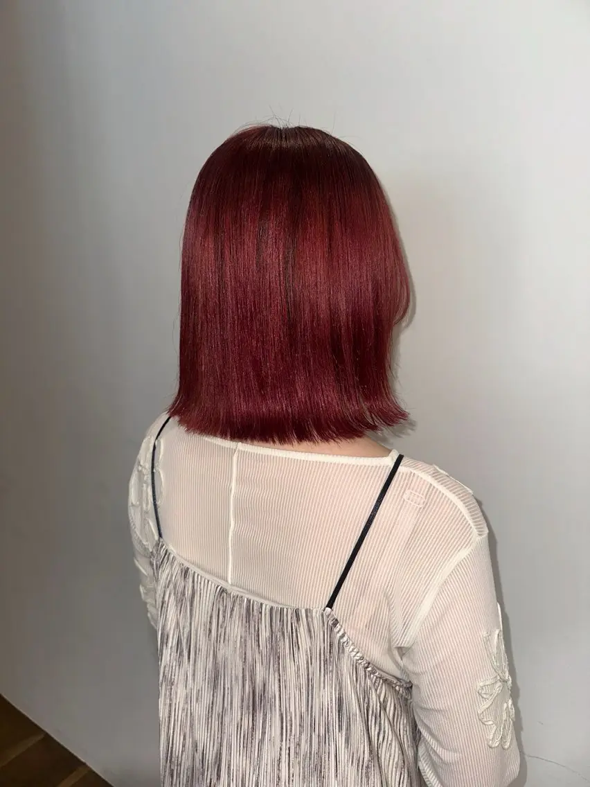 ミディアム カラー ヘアカラー 塩澤 榛奈のヘアスタイル