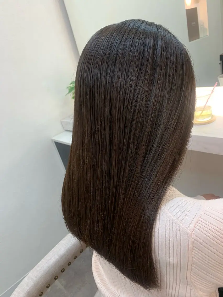 セミロング パーマ ヘアアレンジ 髪質改善 縮毛矯正 トリートメント カット ヘアカラー トリートメント 完全個室/髪質改善 武田諒のヘアスタイル