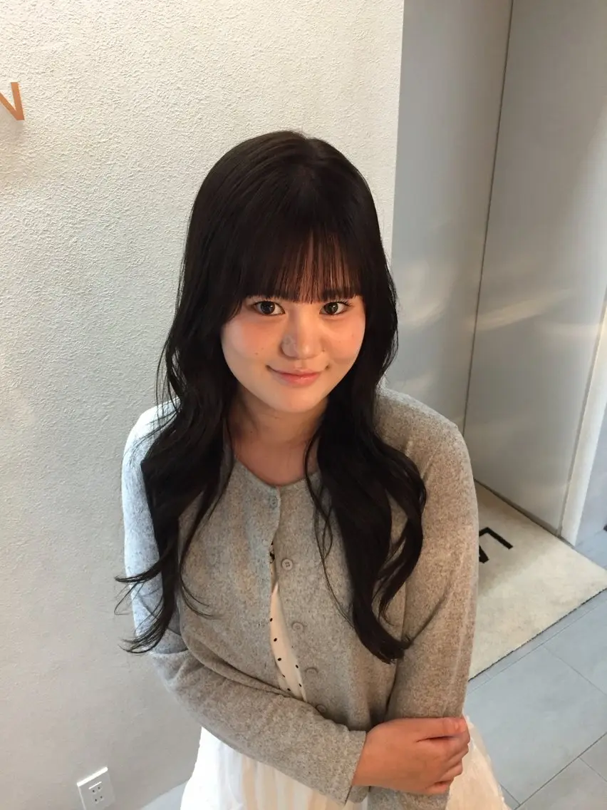 ロング カラー 透明感カラー バイオレットカラー レイヤーカット トリートメント カット ヘアカラー トリートメント CHINATSU /木場のヘアスタイル