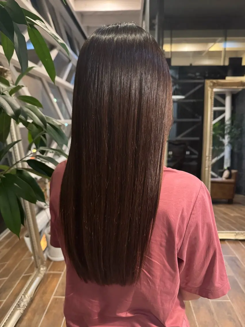 ロング パーマ 酸性ストレート ストレートパーマ 縮毛矯正 村上 輝のヘアスタイル