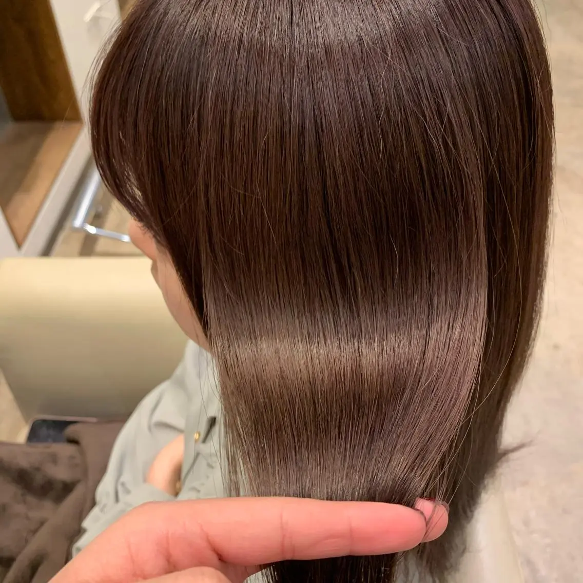 ロング カラー 髪質改善 トリートメント 【完全個室】髪質改善 暖色カラー/山崎唯奈のヘアスタイル