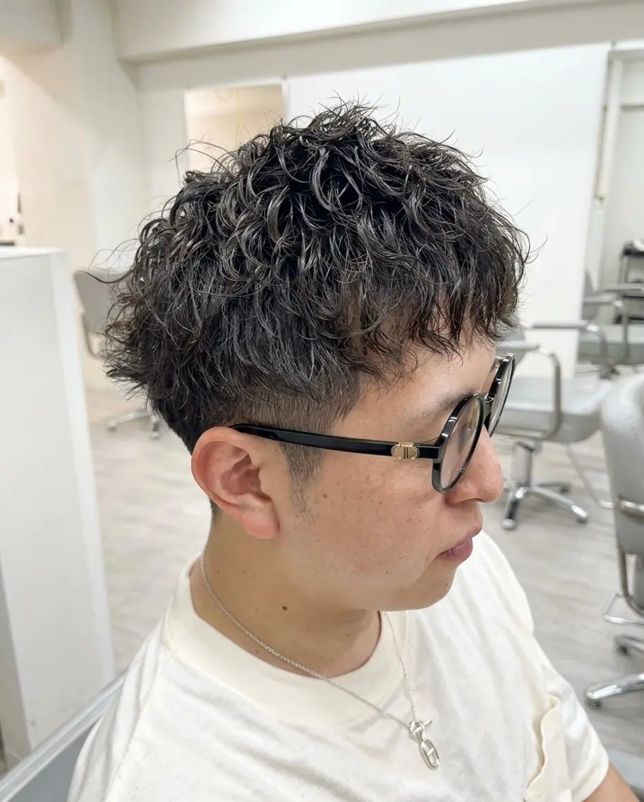 パーマ メンズ カット パーマ メンズパーマ 朝ラクセット 颯のヘアスタイル