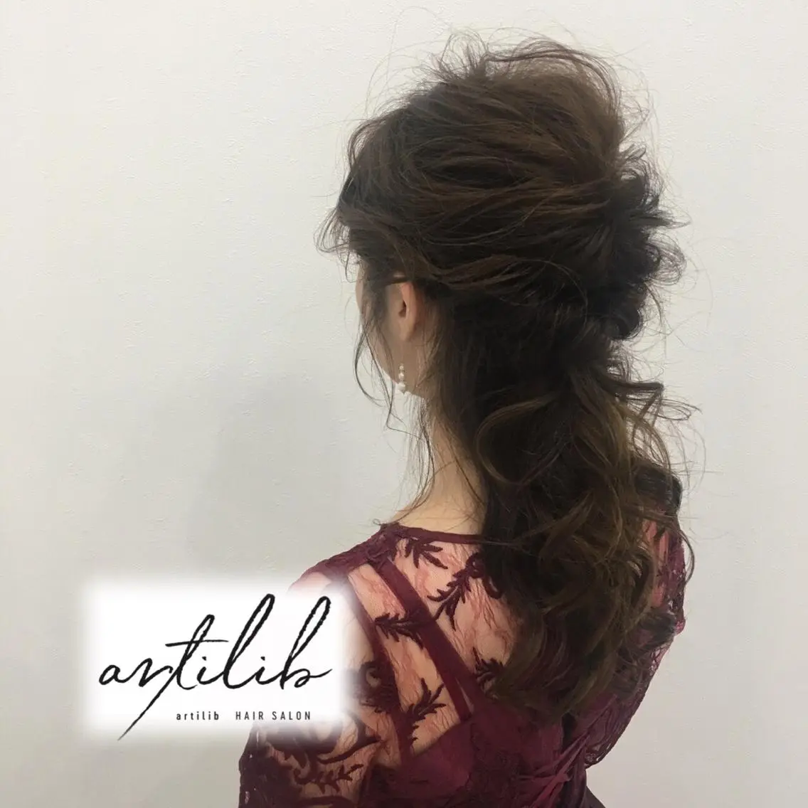 ロング カラー ヘアアレンジ 切りっぱなしボブ ショートボブ アディクシーカラー アクアカラー 透明感カラー SHO担当髪質改善 東加古川アーティブのヘアスタイル