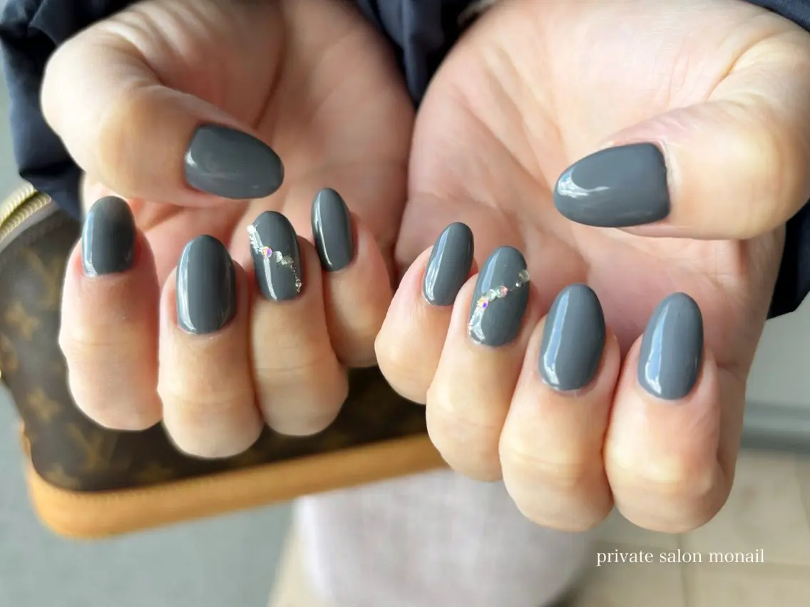 ネイル ストーンネイル ハンドネイル nail salon monailのネイルデザイン