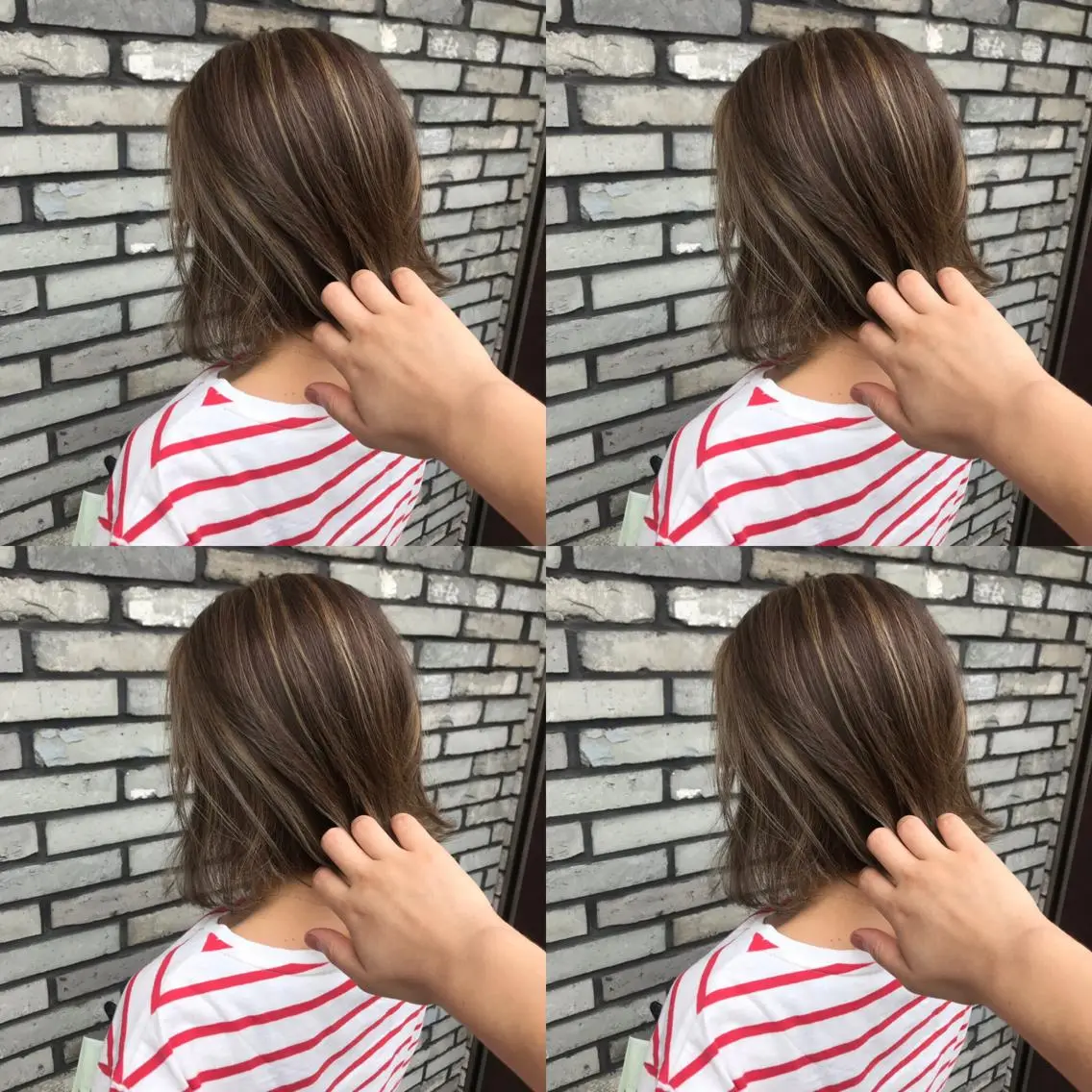 ショート カラー アッシュ バレイヤージュ ベージュカラー ハイライトカラー ハイライト ヘアカラー 似合わせ/ブリーチ カラー.岡田友仁のヘアスタイル