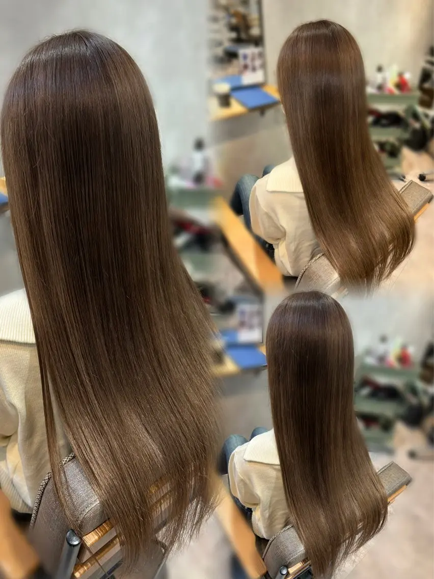 ロング カラー 透明感カラー 縮毛矯正 トリートメント ヘアカラー トリートメント 🌈半谷 千尋⛅️✨のヘアスタイル