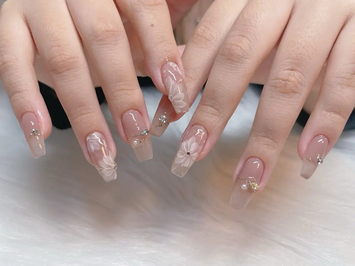 ネイル 長さ出し ネイルチップ ワンホンネイル ハンドネイル エン Nail salonのネイルデザイン