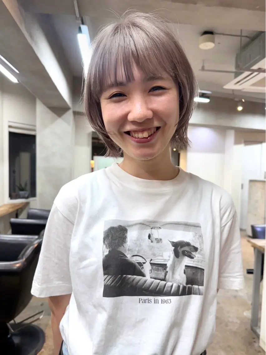 ミディアム カラー カット ヘアカラー トリートメント 坂本 裕介のヘアスタイル