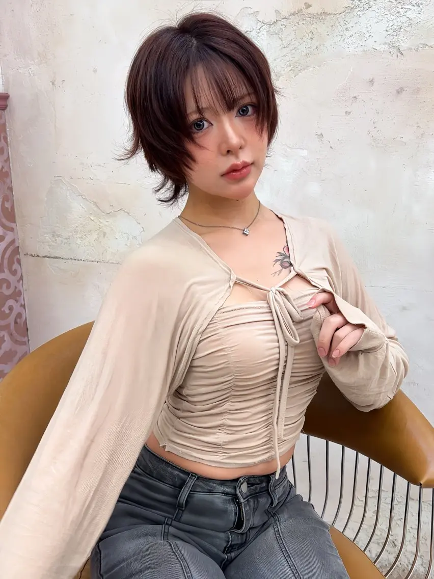 ショート カット ヘアカラー トリートメント ヘッドスパ 縮毛矯正/艶髪/ 透明感カラー輝希のヘアスタイル