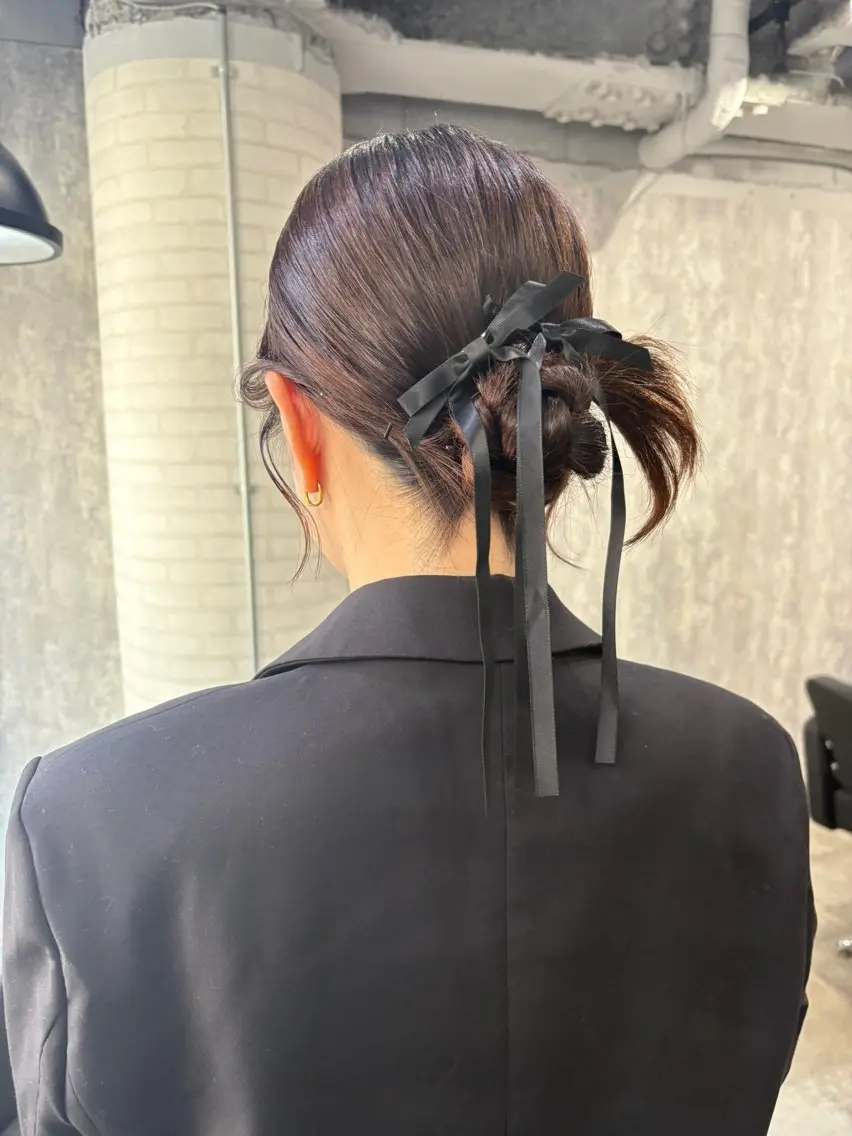 ミディアム ヘアセット ベージュ/ヘアセット 透明感/♡来村 瑚春のヘアスタイル