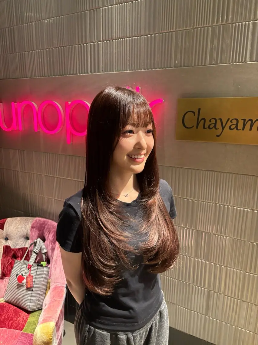 ロング ロングレイヤー レイヤーカット ロング unopulir hina🎀のヘアスタイル
