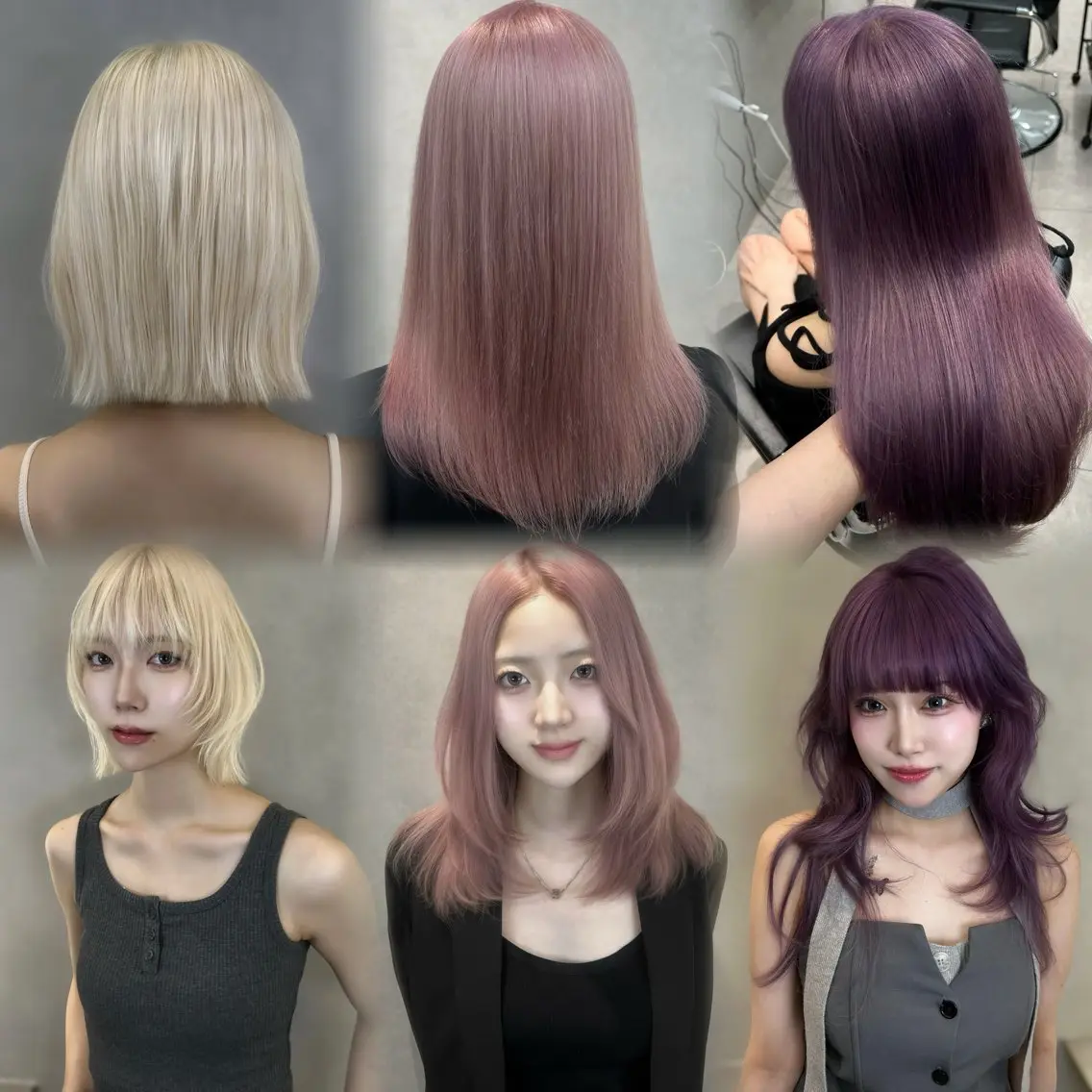 ロング ヘアカラー ハイトーン デザインカラーのヘアスタイル