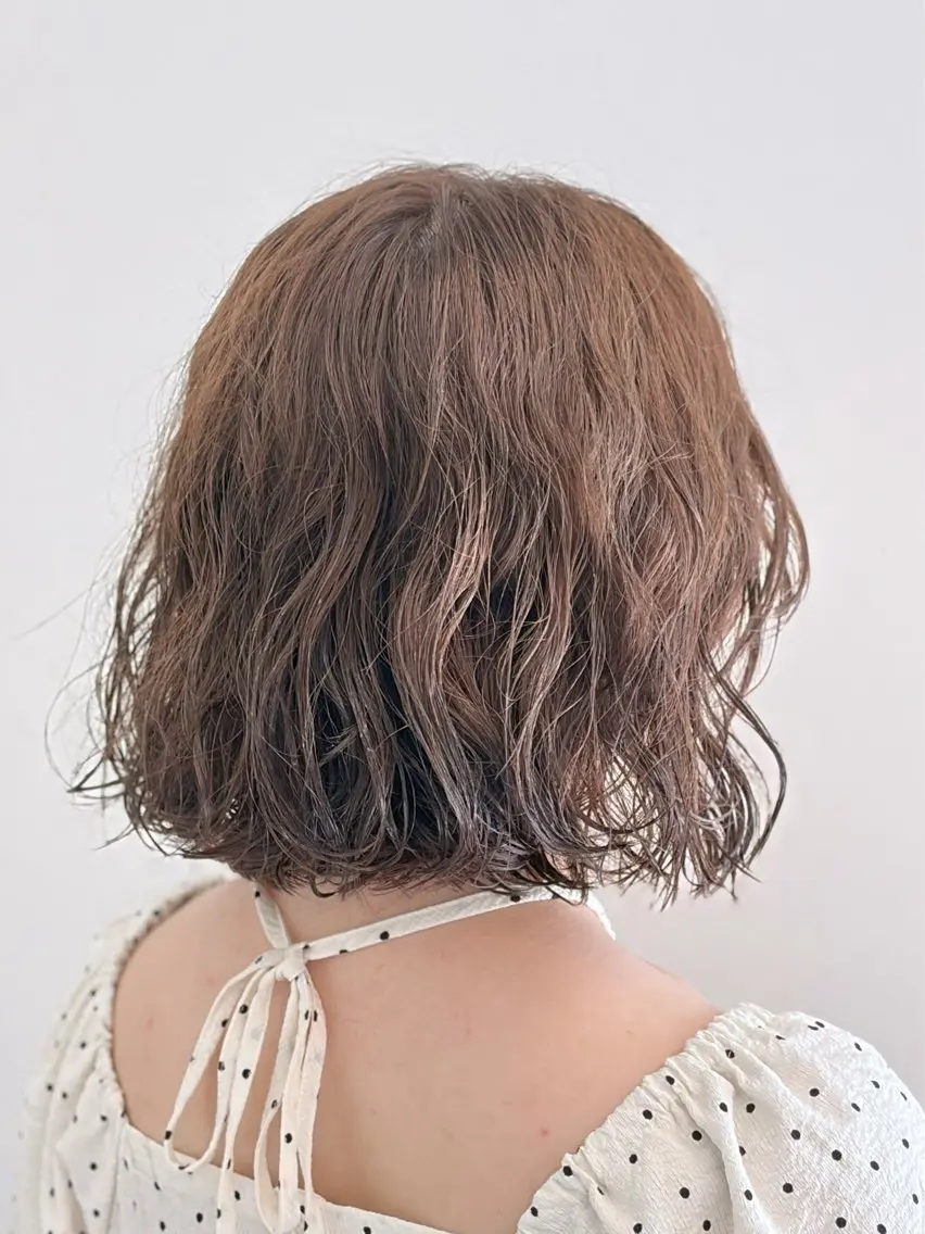 【全年齢対象】ダメージレスパーマ×カットの写真